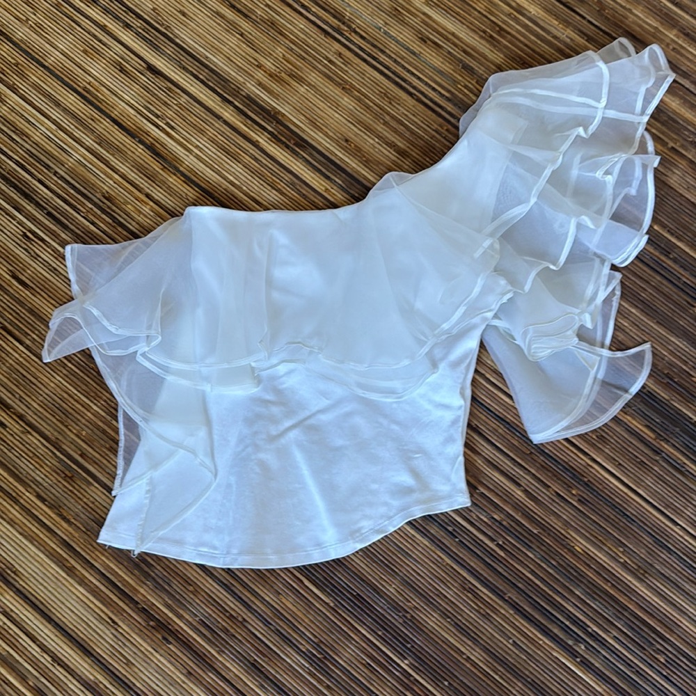 Maurie & Eve one shoulder dressy top.